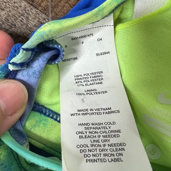 Nike Swim Cascade Drape-Back Tankini Top Size S Built in Bra Removable Cups NEW - Picture 7 of 9